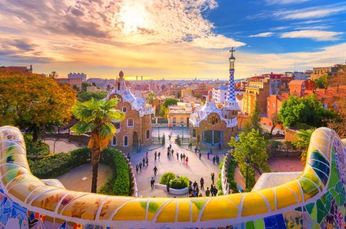 Widok na Park Güell